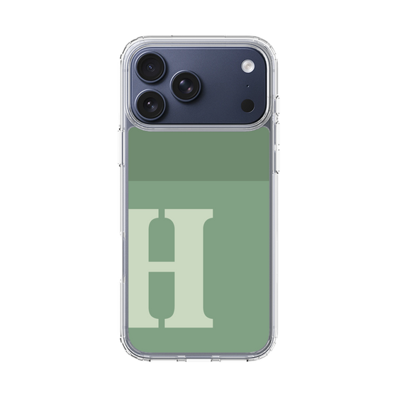 スリムプロテクションケース［ オリジナル - initial two tone - H green ］