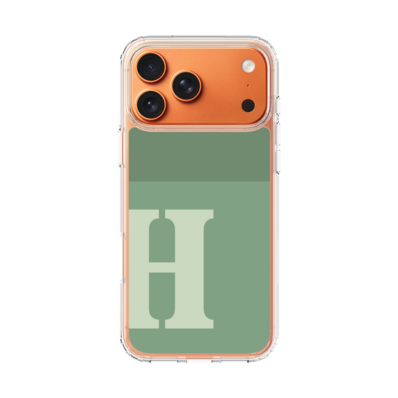 スリムプロテクションケース［ オリジナル - initial two tone - H green ］