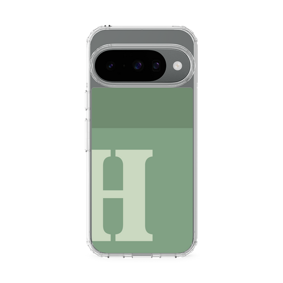 スリムプロテクションケース［ オリジナル - initial two tone - H green ］