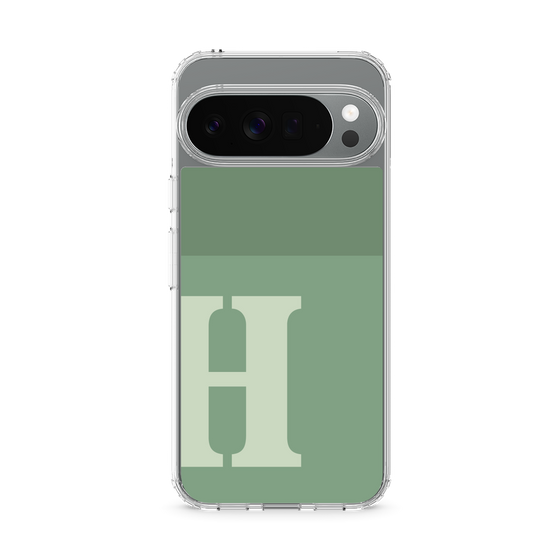 スリムプロテクションケース［ オリジナル - initial two tone - H green ］