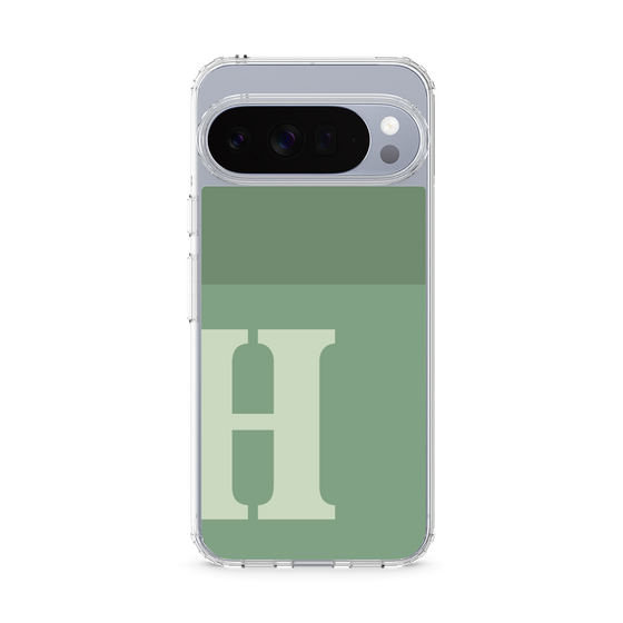 スリムプロテクションケース［ オリジナル - initial two tone - H green ］