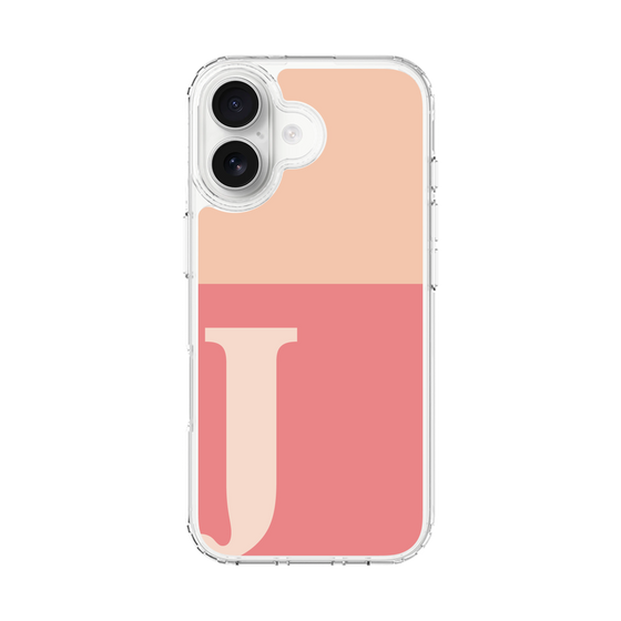 スリムプロテクションケース［ オリジナル - initial two tone - J pink ］