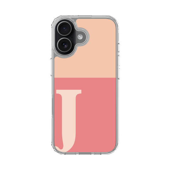 スリムプロテクションケース［ オリジナル - initial two tone - J pink ］