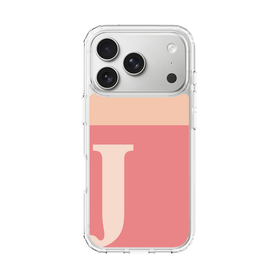 スリムプロテクションケース［ オリジナル - initial two tone - J pink ］