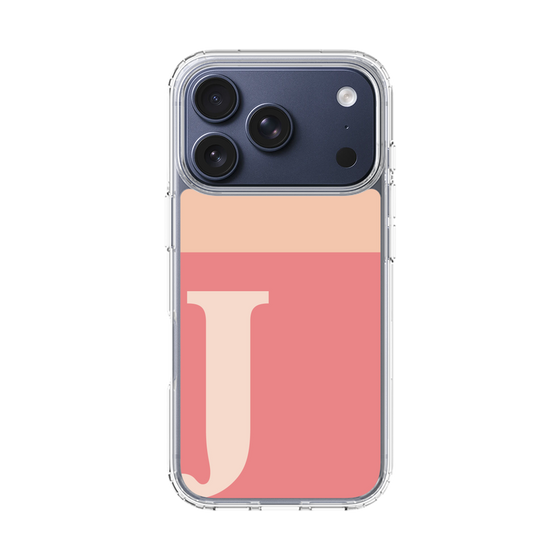 スリムプロテクションケース［ オリジナル - initial two tone - J pink ］