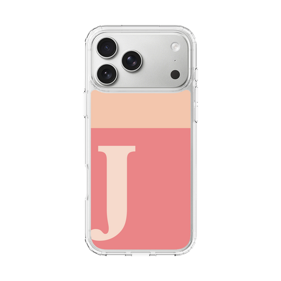 スリムプロテクションケース［ オリジナル - initial two tone - J pink ］