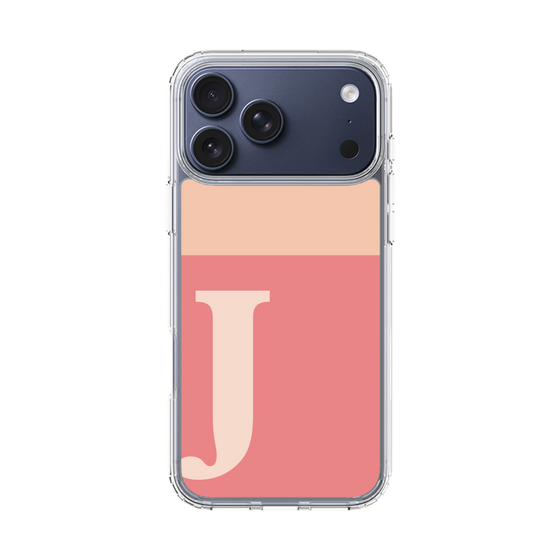 スリムプロテクションケース［ オリジナル - initial two tone - J pink ］