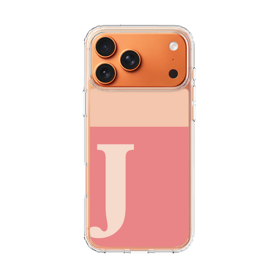 スリムプロテクションケース［ オリジナル - initial two tone - J pink ］