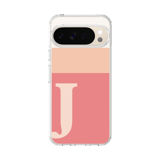 スリムプロテクションケース［ オリジナル - initial two tone - J pink ］