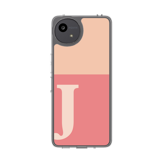 スリムプロテクションケース［ オリジナル - initial two tone - J pink ］