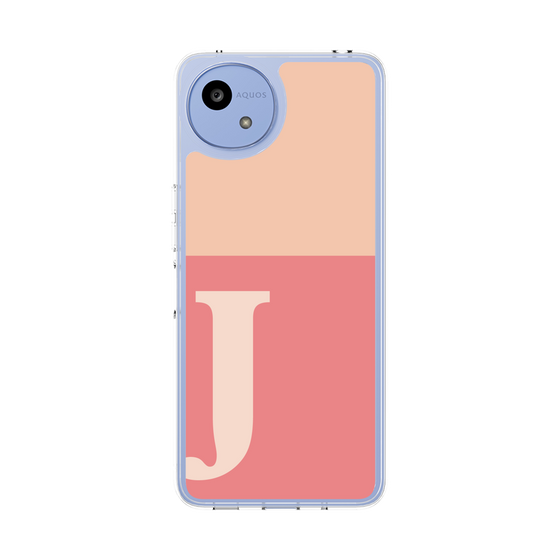 スリムプロテクションケース［ オリジナル - initial two tone - J pink ］