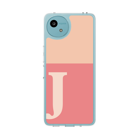 スリムプロテクションケース［ オリジナル - initial two tone - J pink ］