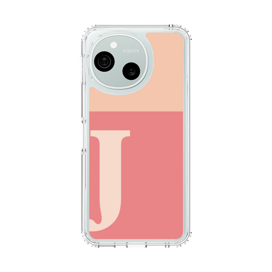 スリムプロテクションケース［ オリジナル - initial two tone - J pink ］