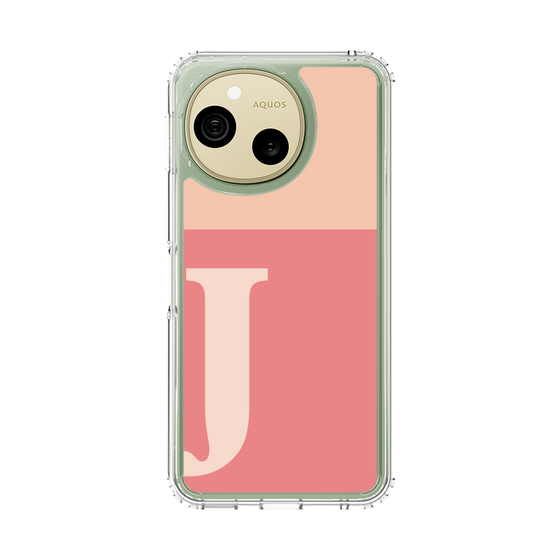 スリムプロテクションケース［ オリジナル - initial two tone - J pink ］