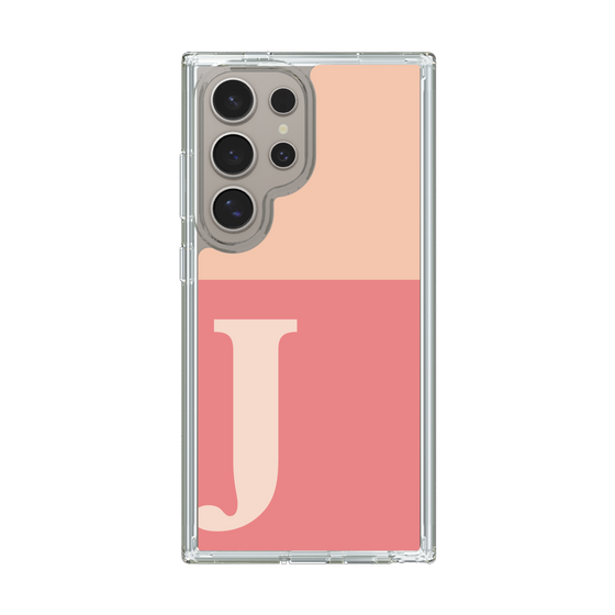 スリムプロテクションケース［ オリジナル - initial two tone - J pink ］