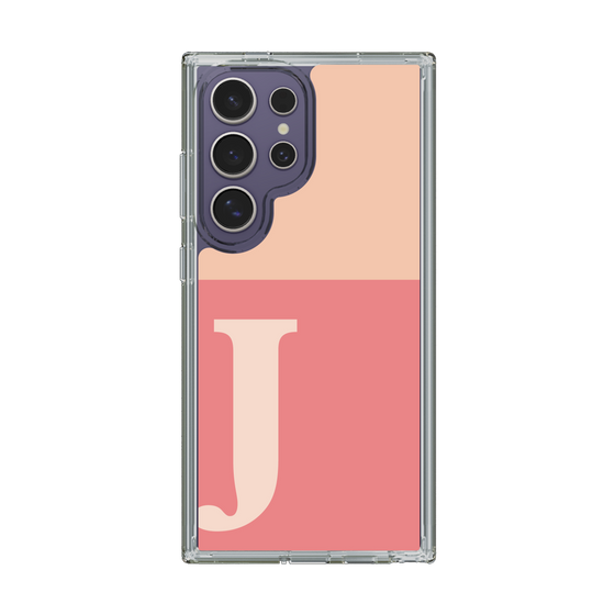 スリムプロテクションケース［ オリジナル - initial two tone - J pink ］