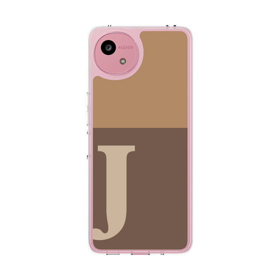 スリムプロテクションケース［ オリジナル - initial two tone - J brown ］