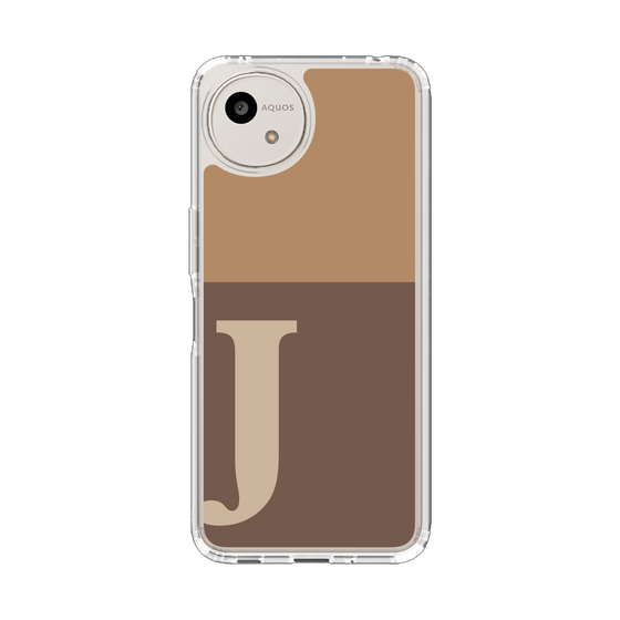 スリムプロテクションケース［ オリジナル - initial two tone - J brown ］
