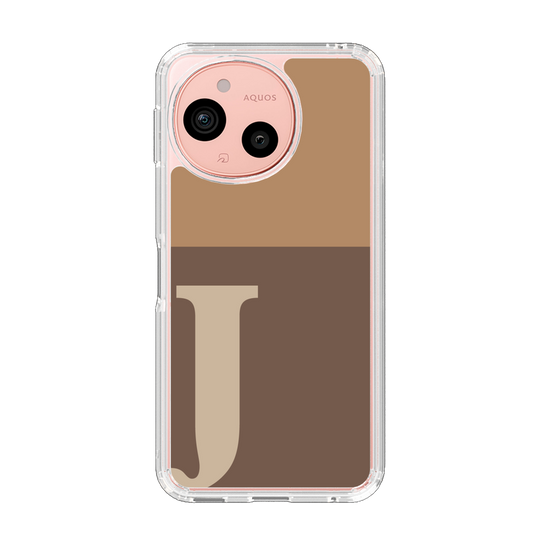 スリムプロテクションケース［ オリジナル - initial two tone - J brown ］