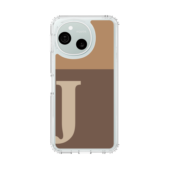 スリムプロテクションケース［ オリジナル - initial two tone - J brown ］