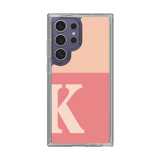 スリムプロテクションケース［ オリジナル - initial two tone - K pink ］
