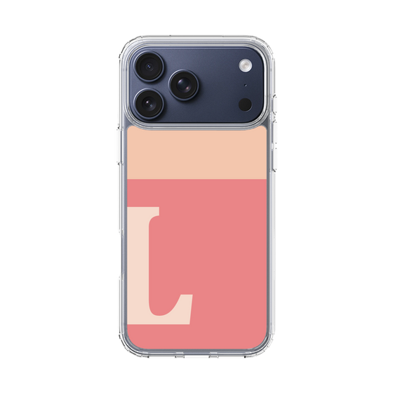スリムプロテクションケース［ オリジナル - initial two tone - L pink ］