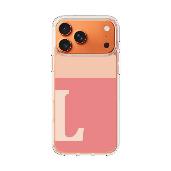 スリムプロテクションケース［ オリジナル - initial two tone - L pink ］