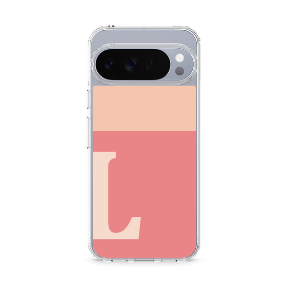 スリムプロテクションケース［ オリジナル - initial two tone - L pink ］