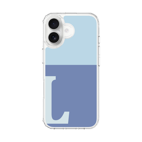 スリムプロテクションケース［ オリジナル - initial two tone - L blue ］