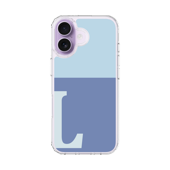 スリムプロテクションケース［ オリジナル - initial two tone - L blue ］