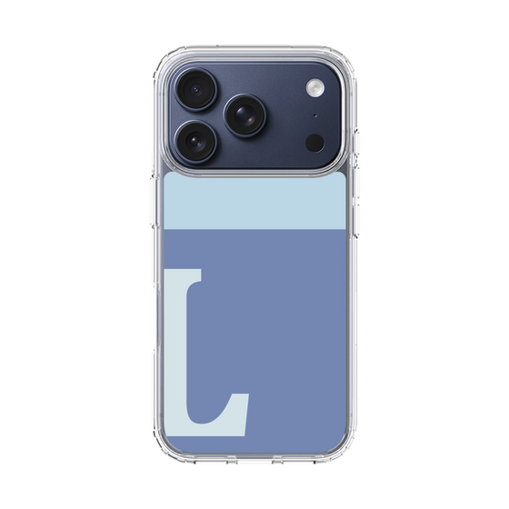 スリムプロテクションケース［ オリジナル - initial two tone - L blue ］