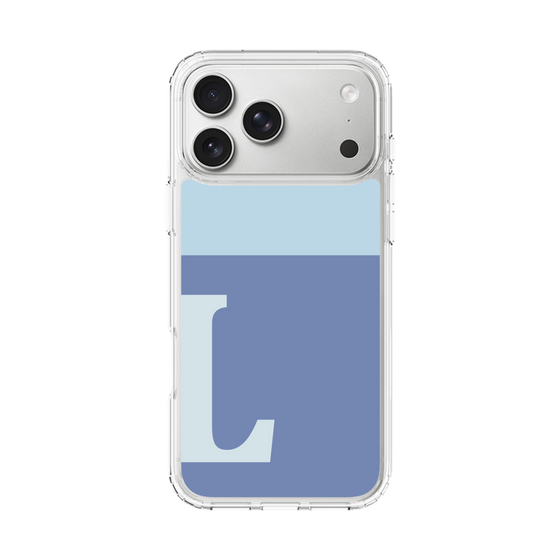 スリムプロテクションケース［ オリジナル - initial two tone - L blue ］