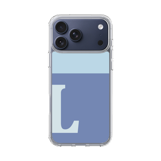スリムプロテクションケース［ オリジナル - initial two tone - L blue ］