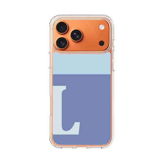 スリムプロテクションケース［ オリジナル - initial two tone - L blue ］