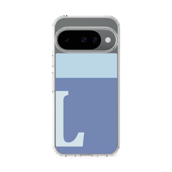 スリムプロテクションケース［ オリジナル - initial two tone - L blue ］