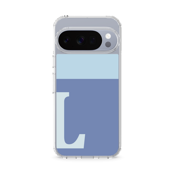 スリムプロテクションケース［ オリジナル - initial two tone - L blue ］
