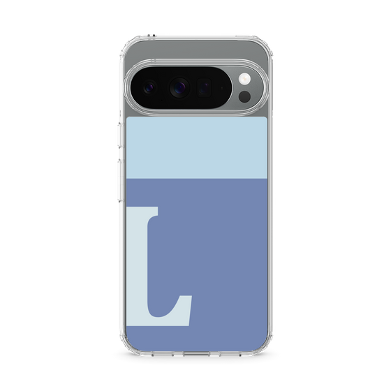 スリムプロテクションケース［ オリジナル - initial two tone - L blue ］