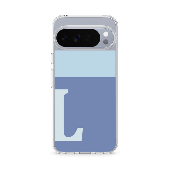 スリムプロテクションケース［ オリジナル - initial two tone - L blue ］