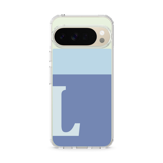 スリムプロテクションケース［ オリジナル - initial two tone - L blue ］
