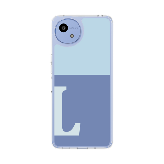 スリムプロテクションケース［ オリジナル - initial two tone - L blue ］
