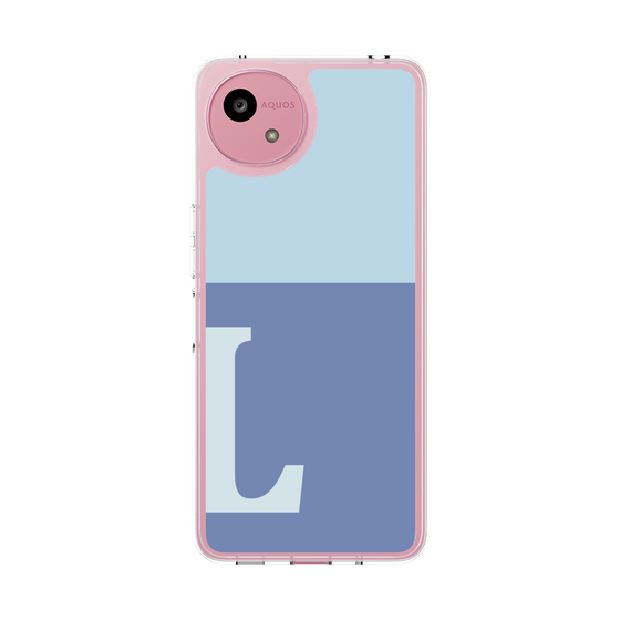 スリムプロテクションケース［ オリジナル - initial two tone - L blue ］