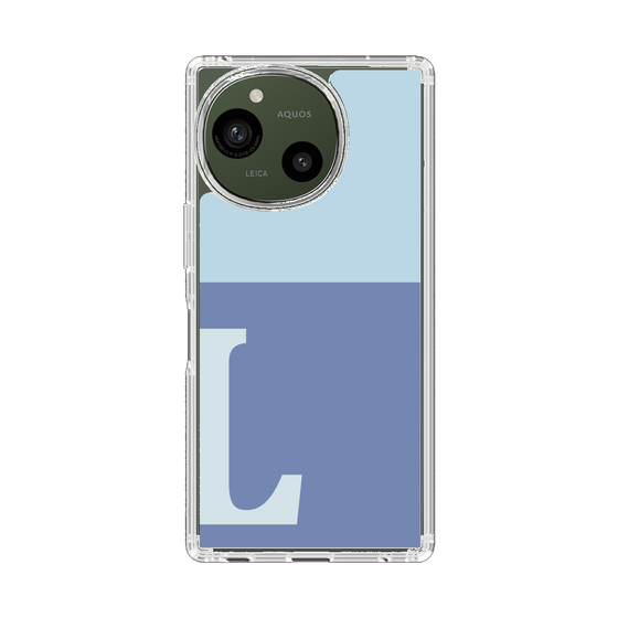 スリムプロテクションケース［ オリジナル - initial two tone - L blue ］