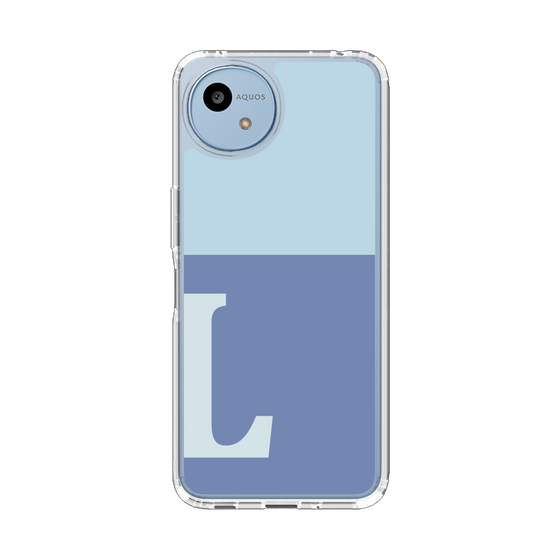 スリムプロテクションケース［ オリジナル - initial two tone - L blue ］