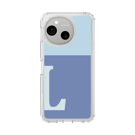 スリムプロテクションケース［ オリジナル - initial two tone - L blue ］