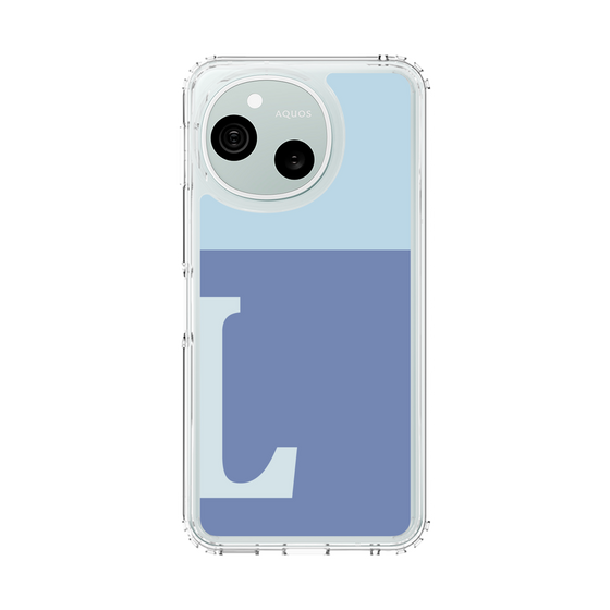スリムプロテクションケース［ オリジナル - initial two tone - L blue ］