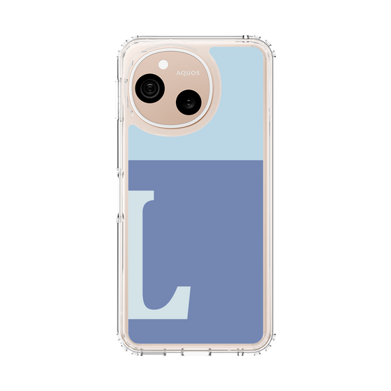 スリムプロテクションケース［ オリジナル - initial two tone - L blue ］