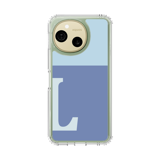 スリムプロテクションケース［ オリジナル - initial two tone - L blue ］