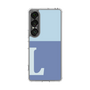 スリムプロテクションケース［ オリジナル - initial two tone - L blue ］