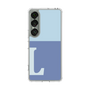 スリムプロテクションケース［ オリジナル - initial two tone - L blue ］