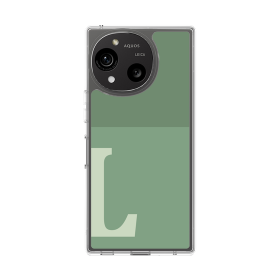 スリムプロテクションケース［ オリジナル - initial two tone - L green ］